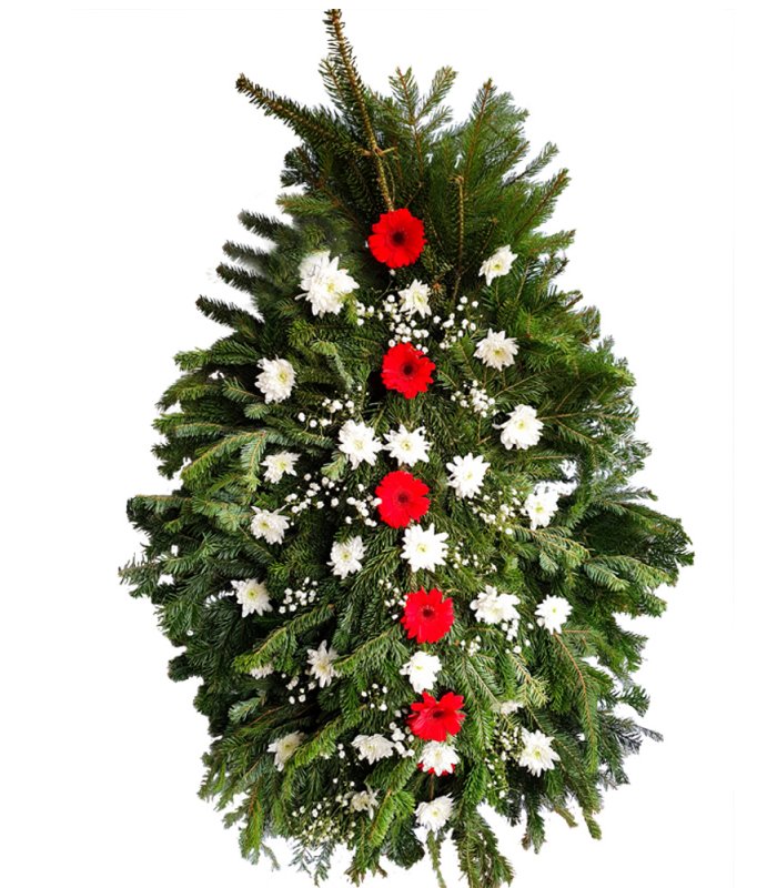 Coroana crizantema alba