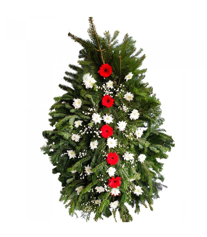 Coroana crizantema alba