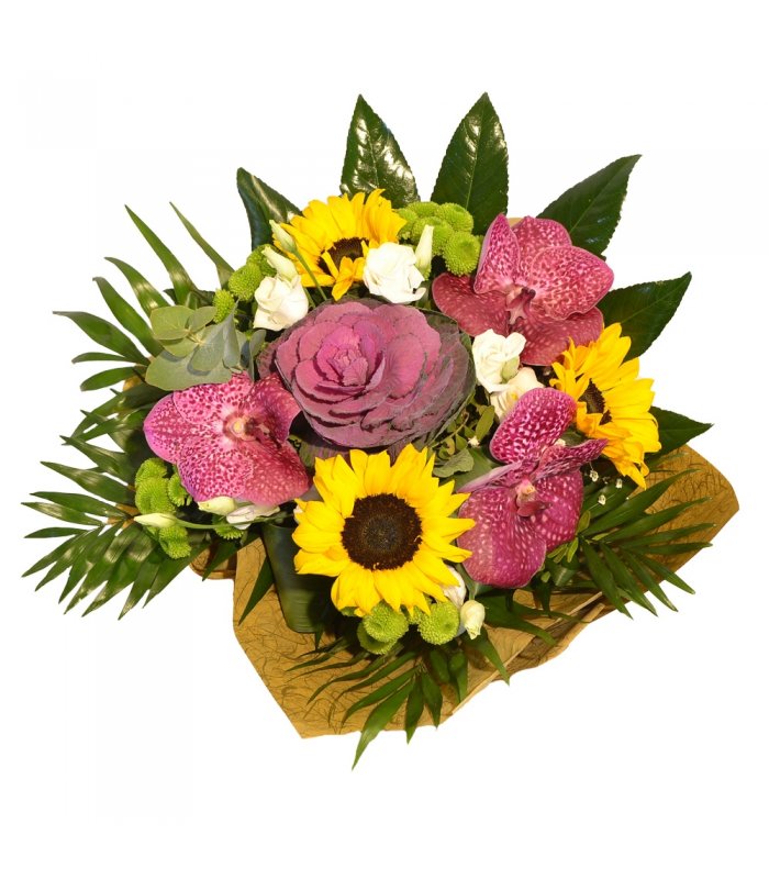 Buchet mixt colorat floarea soarelui