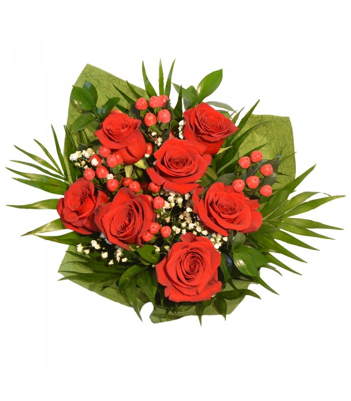 Buchet mixt tranfafiri rosii