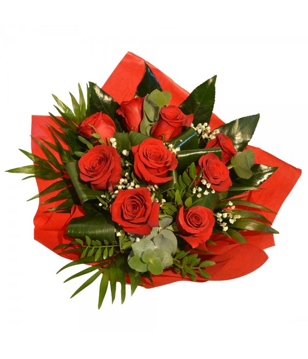 Buchet trandafiri 9 fire rosii