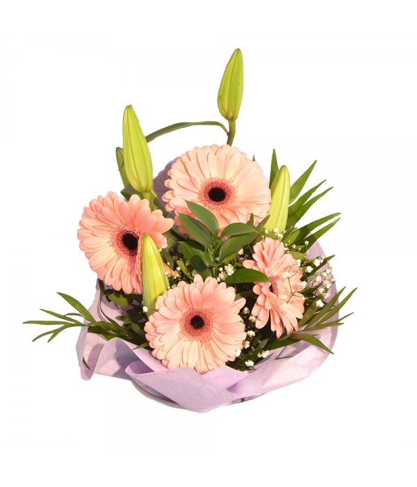 Buchet mixt crin si gerbera