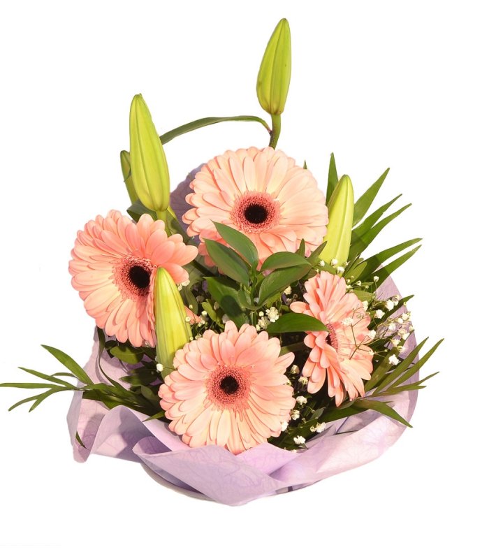 Buchet mixt crin si gerbera