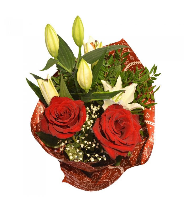 Buchet mixt crin si trandafir